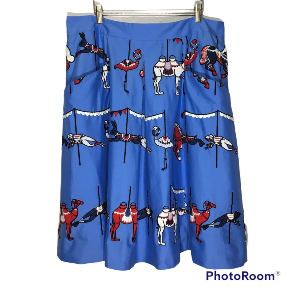 Plus Size Skirt Pockets, Novelty Print Skirt, Circus Skirt, Embroidered Skirt